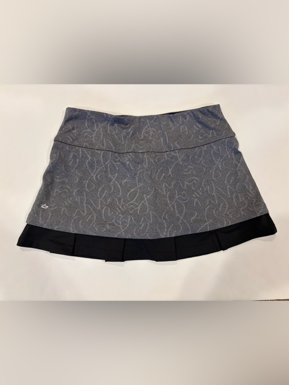Bollé Gray Athletic tennis Skirt/Skort with Black Trim